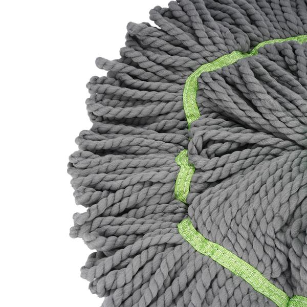 Wischmopp mit Auswringfunktion & Ersatzwischkopf – 360° drehbarer Mikrofaser-Wischmopp für streifenfreie Böden, 55cm Wischkopf