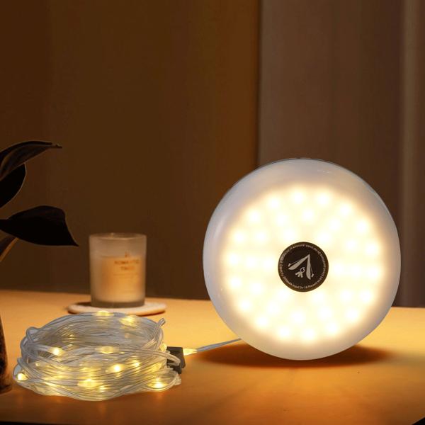 2in1 Campinglampe & Lichterkette 10m: Akku, 5 Lichtmodi, IPX4 – Ein flexibler Outdoor-Begleiter für perfekte Stimmung beim Camping & Zelten