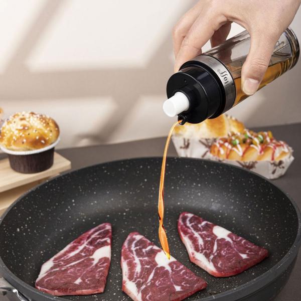 Präzise 2-in-1 Sprühflasche für Öl und Essig 150ml, für Küche & BBQ – Feine Zerstäubung oder gleichmässiges Auftragen, Edelstahl und Glas