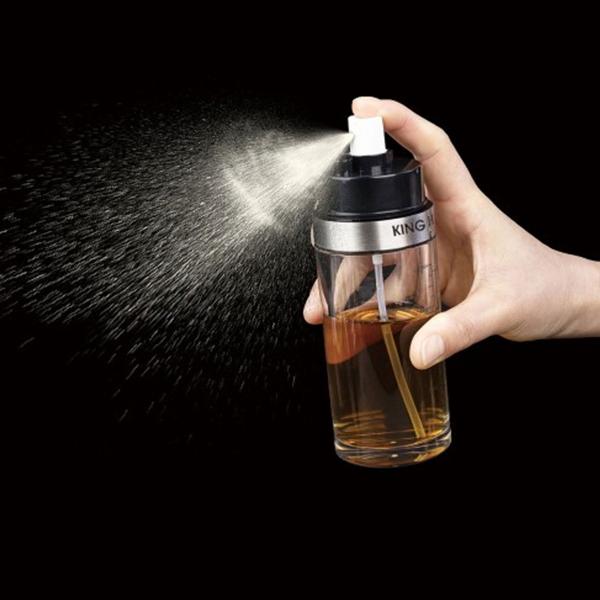 Präzise 2-in-1 Sprühflasche für Öl und Essig 150ml, für Küche & BBQ – Feine Zerstäubung oder gleichmässiges Auftragen, Edelstahl und Glas