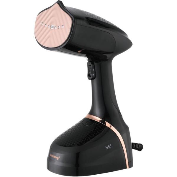 Tragbarer 1500 Watt Dampfglätter, schwarz-roségold: 400 ml Tank, für schnelles Glätten und ein perfekt faltenfreies Aussehen