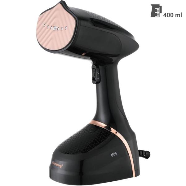Tragbarer 1500 Watt Dampfglätter, schwarz-roségold: 400 ml Tank, für schnelles Glätten und ein perfekt faltenfreies Aussehen