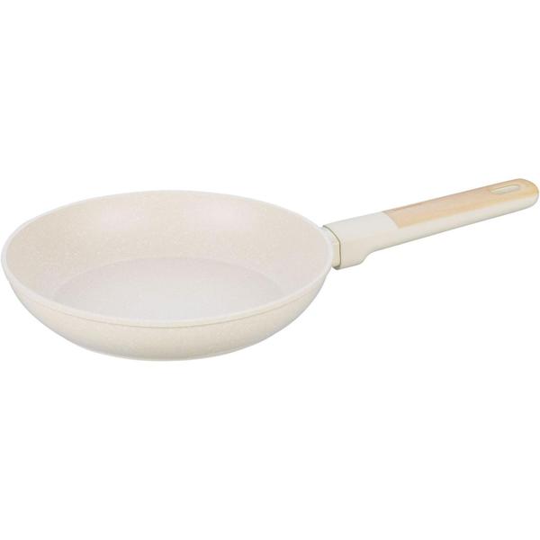 Hochwertiges Design Kochset m. marmorierter Antihaftbeschichtung, inkl. Untersetzer, Glasdeckel, Soft Touch Griffe, 12-teilig, beige