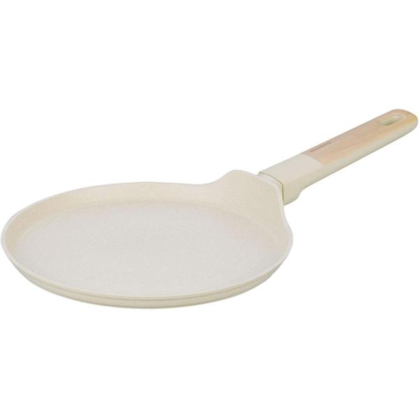 Hochwertiges Design Kochset m. marmorierter Antihaftbeschichtung, inkl. Untersetzer, Glasdeckel, Soft Touch Griffe, 12-teilig, beige