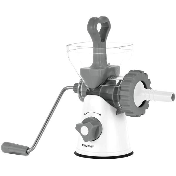 Manueller Fleischwolf mit Wurstfüller: Für Hackfleisch, Wurst & mehr, handbetrieben, langlebig & praktisch