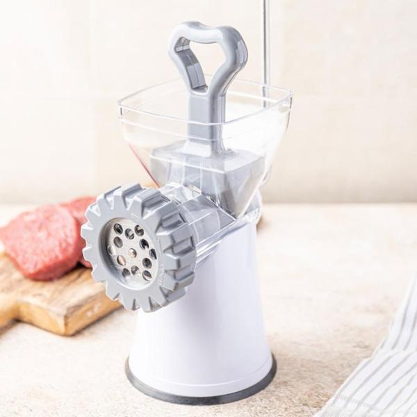 Manueller Fleischwolf mit Wurstfüller: Für Hackfleisch, Wurst & mehr, handbetrieben, langlebig & praktisch