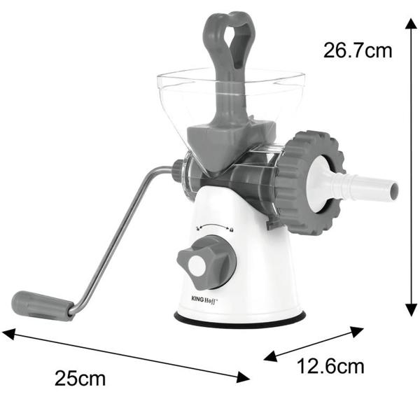 Manueller Fleischwolf mit Wurstfüller: Für Hackfleisch, Wurst & mehr, handbetrieben, langlebig & praktisch