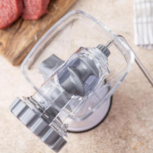 Manueller Fleischwolf mit Wurstfüller: Für Hackfleisch, Wurst & mehr, handbetrieben, langlebig & praktisch