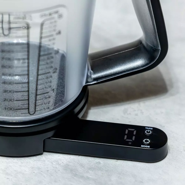 Digitale 2in1 Küchenwaage mit Messbecher, 1,5L: Wiegen & Messen in einem, präzise & einfach zu reinigen, für Backen, Kochen & Genuss