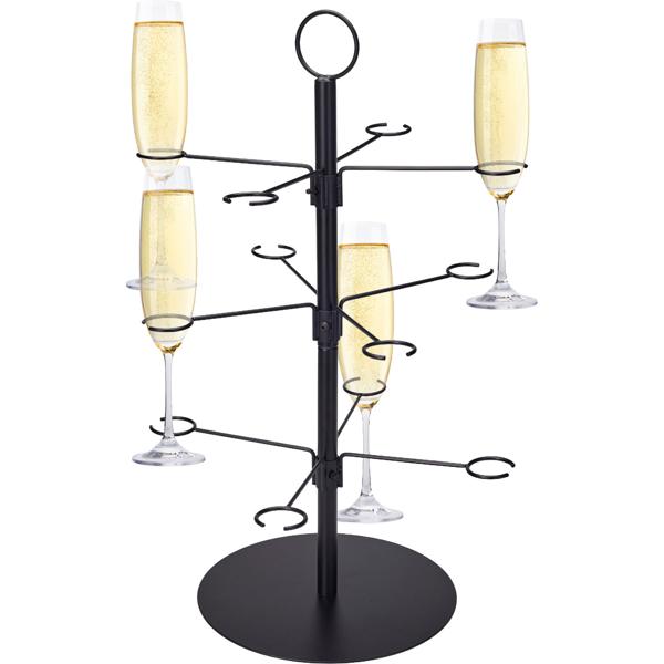 Etagere mit 3 Ebenen für Trinkgläser - Eleganter Gläser-Ständer für Cocktail-, Wein- und Sektgläser. Perfekte Präsentation und platzsparende Aufbewahrung