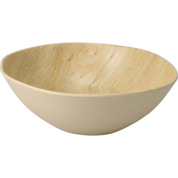 2er-Set Bruchfeste Melamin-Schale in Holzoptik-Design, 18 x 6 cm - Leichte Schale für Snacks, Obst, Müsli, Salat u.v.m. Für Camping, Picknick & Alltag