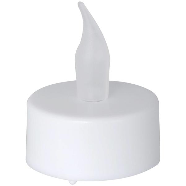 24er-Set LED-Teelichter, weiss mit realistischem Flackern, inkl. Batterien - Klassisch-modernes Design für gemütliche Momente