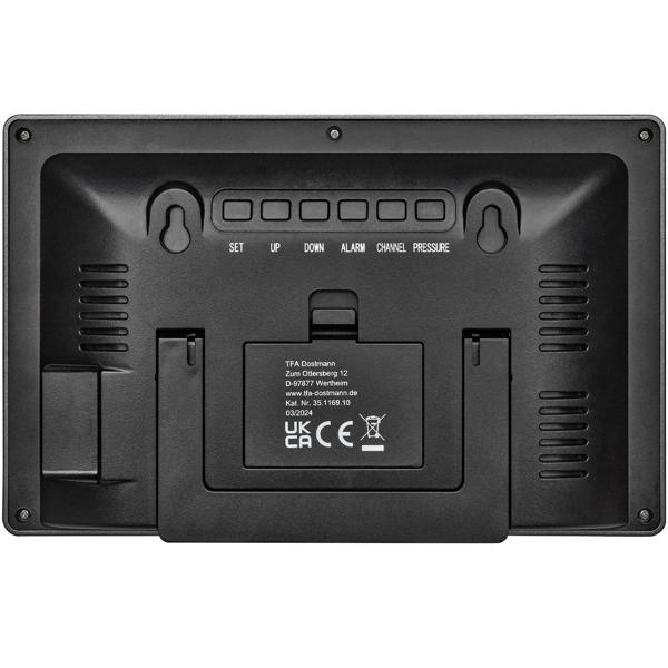 Premium Wetterstation m. Farbdisplay und Aussensensor, Messung von Temperatur, Mondphase, Raumklima-Überwachung, Wettervorhersage