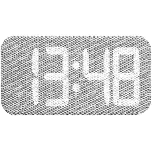 Digitaler Wecker mit Textilbezug: Leuchtziffern, modern & stilvoll, Für Schlafzimmer & Nachttisch, Sanftes Aufwachen, einfache Bedienung & dekorativ