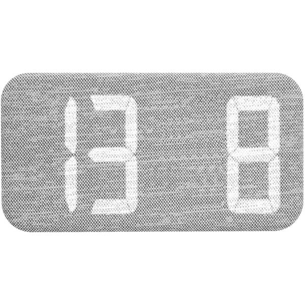 Digitaler Wecker mit Textilbezug: Leuchtziffern, modern & stilvoll, Für Schlafzimmer & Nachttisch, Sanftes Aufwachen, einfache Bedienung & dekorativ