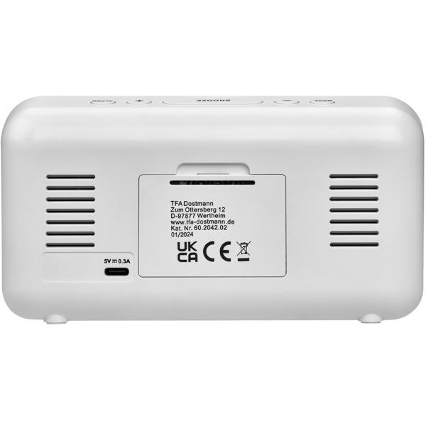 Digitaler Wecker mit Textilbezug: Leuchtziffern, modern & stilvoll, Für Schlafzimmer & Nachttisch, Sanftes Aufwachen, einfache Bedienung & dekorativ