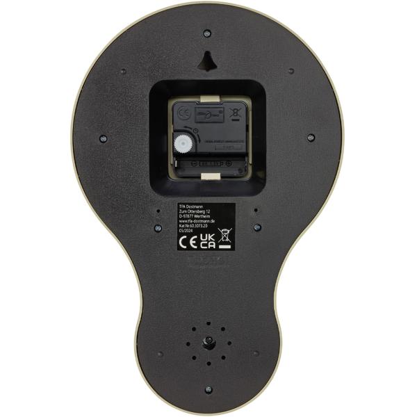 Vintage Küchenuhr, H 30 cm, mint-grün, batteriebetrieben, mit Küchentimer, leises & präzises Quarzwerk, für Küche & Esszimmer