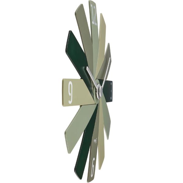 Design-Wanduhr CLOCK IN THE BOX, Masse: Ø 40 cm, grün: Moderne Wanddekoration & Blickfang, leise & hochwertig, für Wohnzimmer & Küche