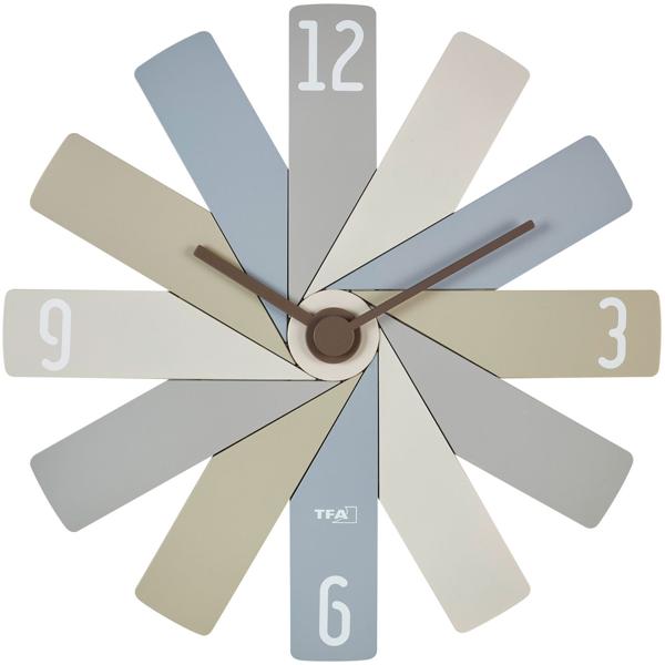 Design-Wanduhr CLOCK IN THE BOX, Masse: Ø 40 cm, bunt: Moderne Wanddekoration & Blickfang, leise & hochwertig, für Wohnzimmer & Küche