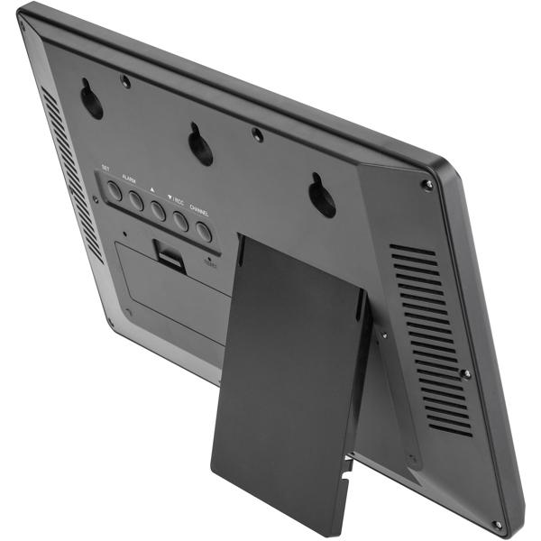 Digitale XL-Funkuhr: Mit Aussen-/Innentemperatur & grossem Display, präzise, modern & gut ablesbar, für Haus, Büro und Küche