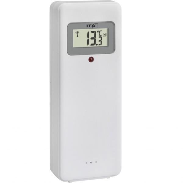 Digitale XL-Funkuhr: Mit Aussen-/Innentemperatur & grossem Display, präzise, modern & gut ablesbar, für Haus, Büro und Küche