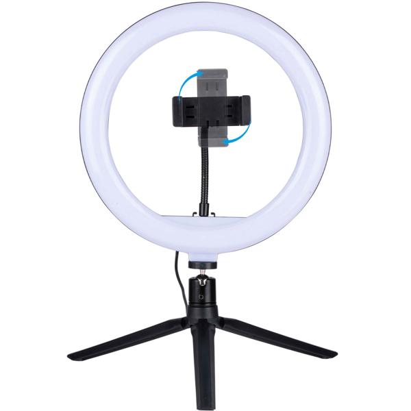 Profi LED Ringlicht mit Handyhalterung und Stativ, 150 LEDs, Ø 26 cm: Perfekt für TikTok, YouTube & Videocalls