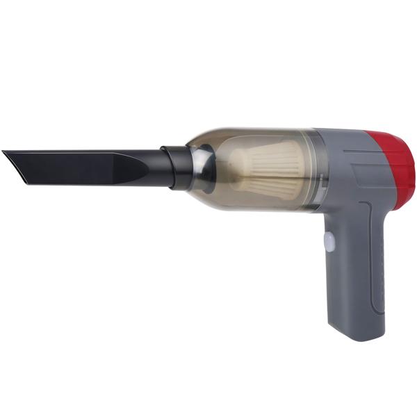 2-in-1 Akku Autostaubsauger: Leistungsstarker Mini Handsauger, 12000Pa Saug- & Blasfunktion, USB-C, 5 Düsen, kabellos & kompakt