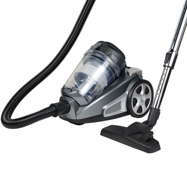 Zyklon-Bodenstaubsauger (850W, Beutellos) - Anthrazit-Silber, Turbo-Saugkraft + HEPA-Filter - Gründliche Reinigung, Top Leistung