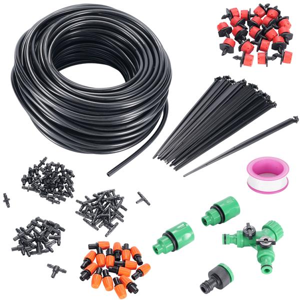 2er-Set 136-tlg Sprinkler Bewässerungs-Set 2x 40m: Zuschneidbar, effizient & wassersparend – Automatische Pflanzenbewasserung fur Garten & Beet