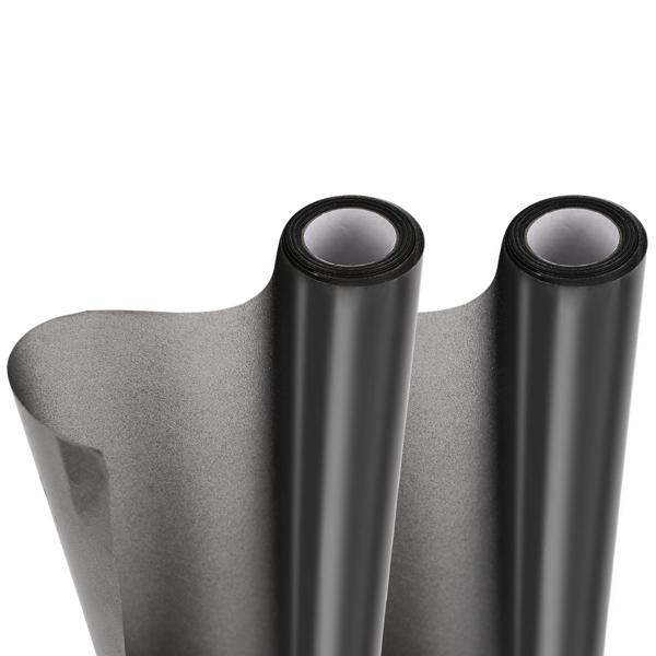 2er-Set Sichtschutzfolie grau-matt, 60 x 200 cm - selbstklebende Fensterfolie mit UV-Schutz - hitzereduzierend & ideal für Fenster, Büro & Wohnräume