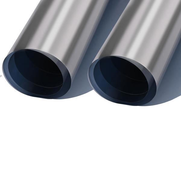 2er-Set Sichtschutzfolie silber-matt, 60 x 200 cm - selbstklebende Spiegelfolie mit UV-Schutz - hitzereduzierend & ideal für Fenster, Büro & Wohnräume