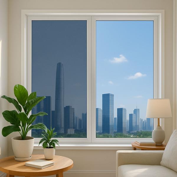 2er-Set Sichtschutzfolie silber-matt, 60 x 200 cm - selbstklebende Spiegelfolie mit UV-Schutz - hitzereduzierend & ideal für Fenster, Büro & Wohnräume