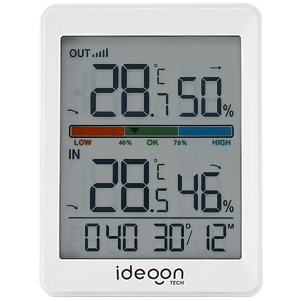 Thermometer und Hygrometer für innen & aussen, inklusive Funk-Aussensensor mit 60m Reichweite - Präzise Messungen für bestes Raumklima