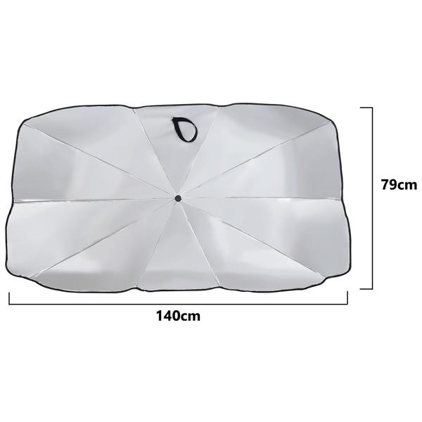 Wärmeisolierender Sonnenschutz Windschutzscheibe 145x79cm: UV50+ Schutz – Hält Auto kühl, schützt Innenraum & Armaturen effektiv