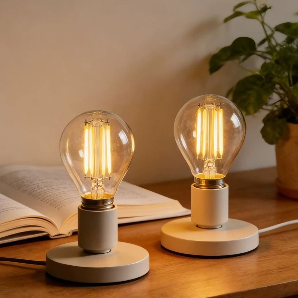 6er-Set LED Filament Lampe G45 E27 4W 400lm Warmweiss 2500K Vintage Glühbirne Retro Glühlampe Dimmbar Warmes Licht Kugelform Edison Tropfenlampe