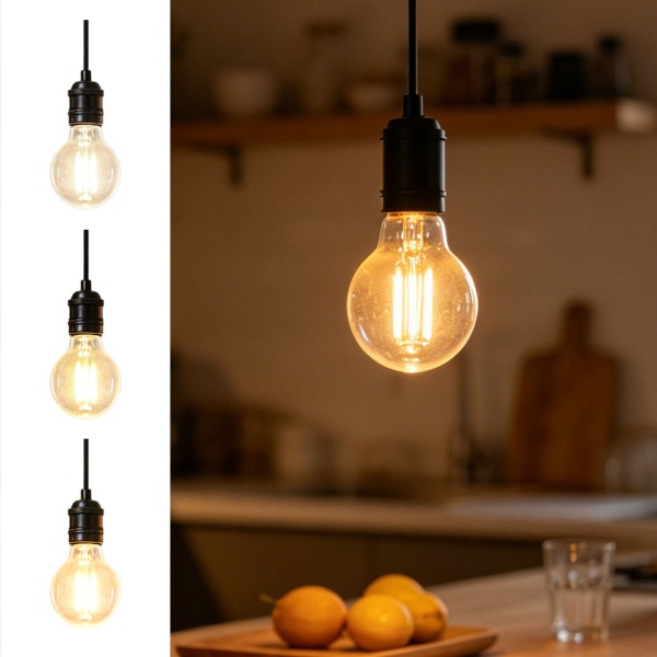 6er-Set LED Filament Lampe G45 E27 4W 400lm Warmweiss 2500K Vintage Glühbirne Retro Glühlampe Dimmbar Warmes Licht Kugelform Edison Tropfenlampe