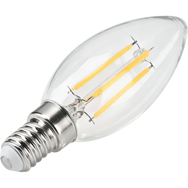 LED Filament Kerzenlampe C35 E14 4W 400lm Warmweiss 2500K Vintage Glühbirne Retro Glühlampe Warmes Licht Windlicht Kerzenform