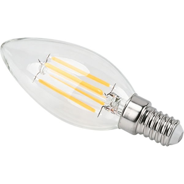 LED Filament Kerzenlampe C35 E14 4W 400lm Warmweiss 2500K Vintage Glühbirne Retro Glühlampe Warmes Licht Windlicht Kerzenform