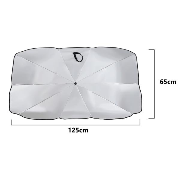 Wärmeisolierender Sonnenschutz Windschutzscheibe 125x65cm: UV50+ Schutz – Hält Auto kühl, schützt Innenraum & Armaturen effektiv