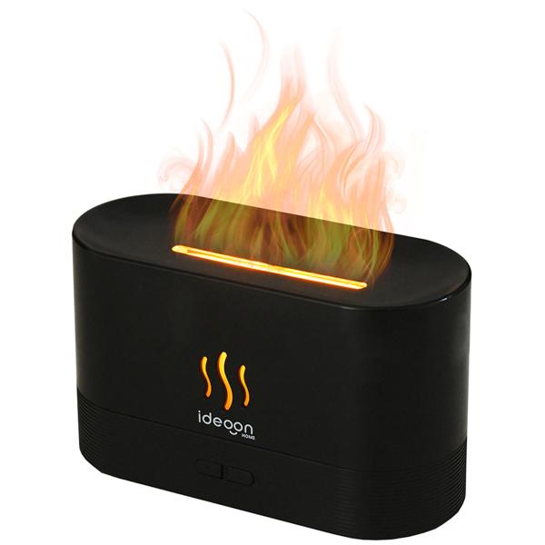 2er-Set Stilvoller Aroma Diffuser mit Flammeneffekt – Ultraleiser Ultraschall Duftbefeuchter, USB, Auto-Stop, 10h Laufzeit für Schlafzimmer & Büro