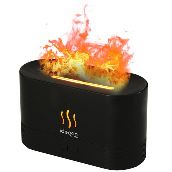 2er-Set Stilvoller Aroma Diffuser mit Flammeneffekt – Ultraleiser Ultraschall Duftbefeuchter, USB, Auto-Stop, 10h Laufzeit für Schlafzimmer & Büro