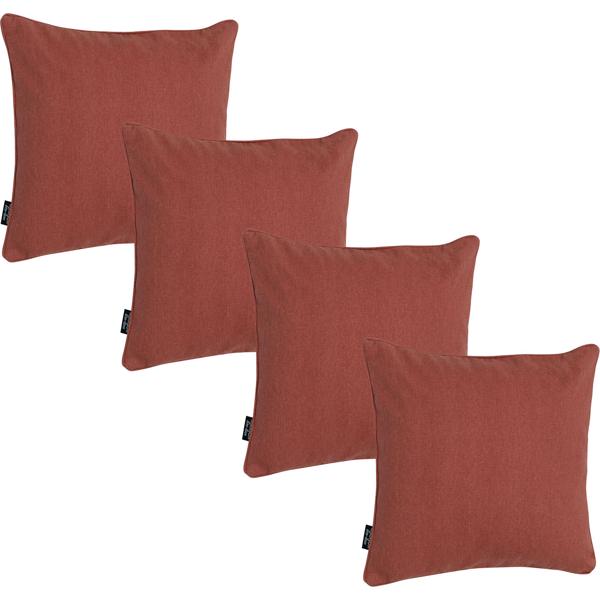 4er-Set Outdoorkissen wasserabweisend - Bequeme Deko-Kissen für Garten, Lounge & Sofa - Terra, 50x50x10 cm - Hoher UV-Schutz, Madison Ökostoffe