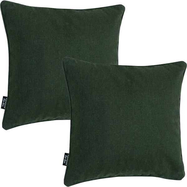 2er-Set Madison Outdoorkissen 50x50x10cm - Wasserabweisend, UV-Schutz & antibakteriell - Grün, aus recycelten Ökostoffen - Für Lounge, Garten & Sofa