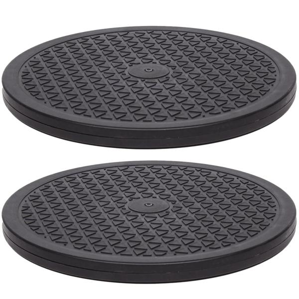 2er-Set Multifunktionale Drehplatte - 360° schwenkbar, vielseitig einsetzbar für TV, Monitor, Pflanzen, Modellbau - Ø 25 cm, bis 100 kg Tragkraft, leichtgängig