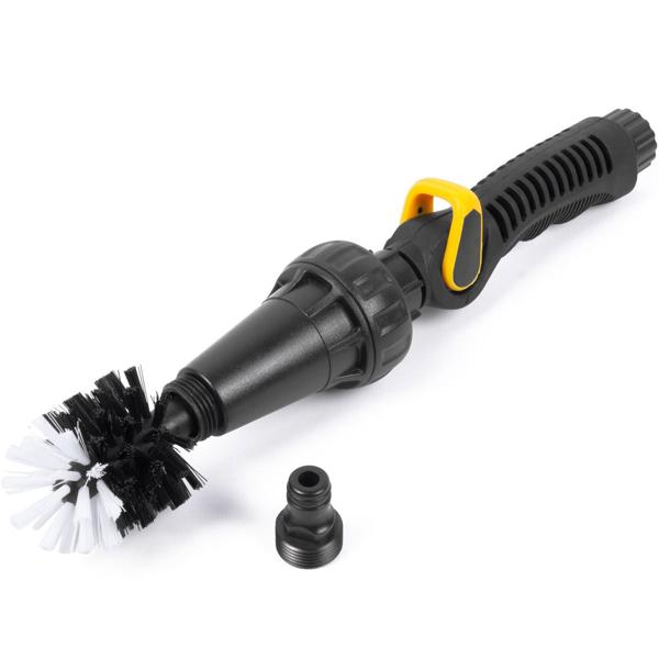 Rotierende Waschbürste für Gartenschlauch: Mühelose Reinigung von Auto, Fahrrad & Terrasse, effektiv gegen Schmutz, einfach anzuschliessen