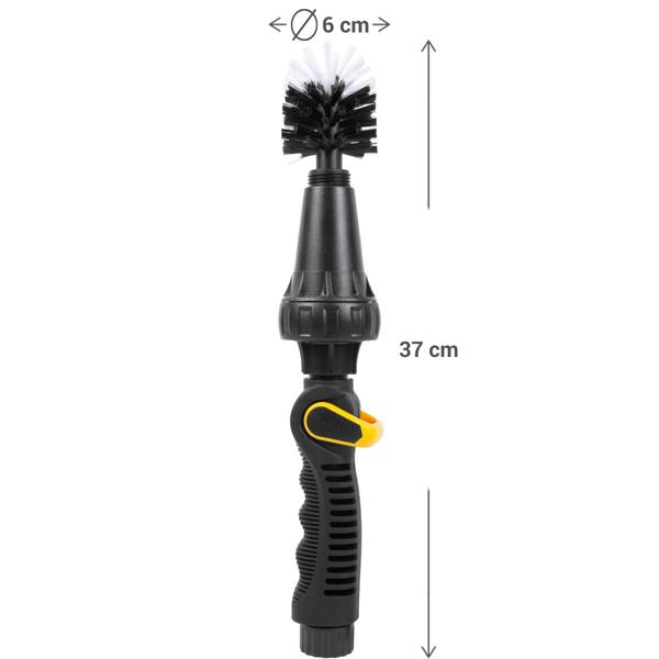 Rotierende Waschbürste für Gartenschlauch: Mühelose Reinigung von Auto, Fahrrad & Terrasse, effektiv gegen Schmutz, einfach anzuschliessen