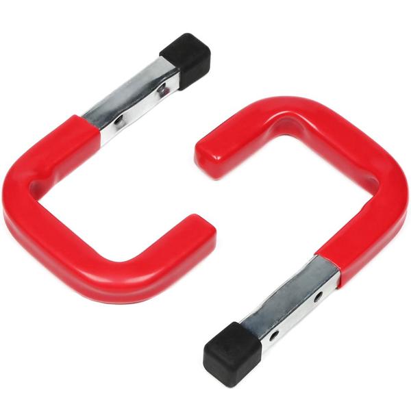 Stabile Wandhaken mit Gummierung, 2-tlg, je 40 kg, 12x8 cm : schonende & sichere Aufbewahrung, rutschfest für Werkzeug, Fahrräder & Haushaltsgeräte