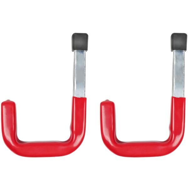 Stabile Wandhaken mit Gummierung, 4-tlg, je 40 kg, 12x8 cm : schonende & sichere Aufbewahrung, rutschfest für Werkzeug, Fahrräder & Haushaltsgeräte
