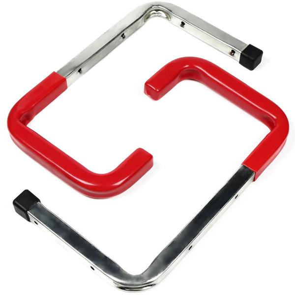 Schwerlast-Wandhaken mit Gummierung, 2-tlg, je 45 kg, 26x15 cm : schonende & sichere Aufbewahrung, rutschfest für Werkzeug, Fahrräder & Haushaltsgeräte