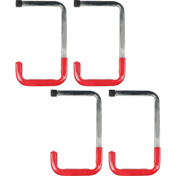 Schwerlast-Wandhaken mit Gummierung, 4-tlg, je 45 kg, 26x15 cm : schonende & sichere Aufbewahrung, rutschfest für Werkzeug, Fahrräder & Haushaltsgeräte